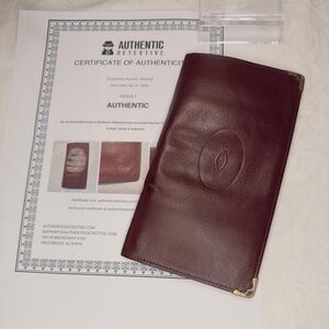 Cartier: Authentic Vintage Must de Cartier calfskin‎ leather wallet